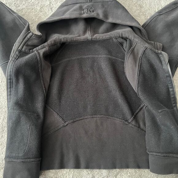 Lululemon black Scuba Hoodie Classic zip up cropped fit - Picture 5 of 8